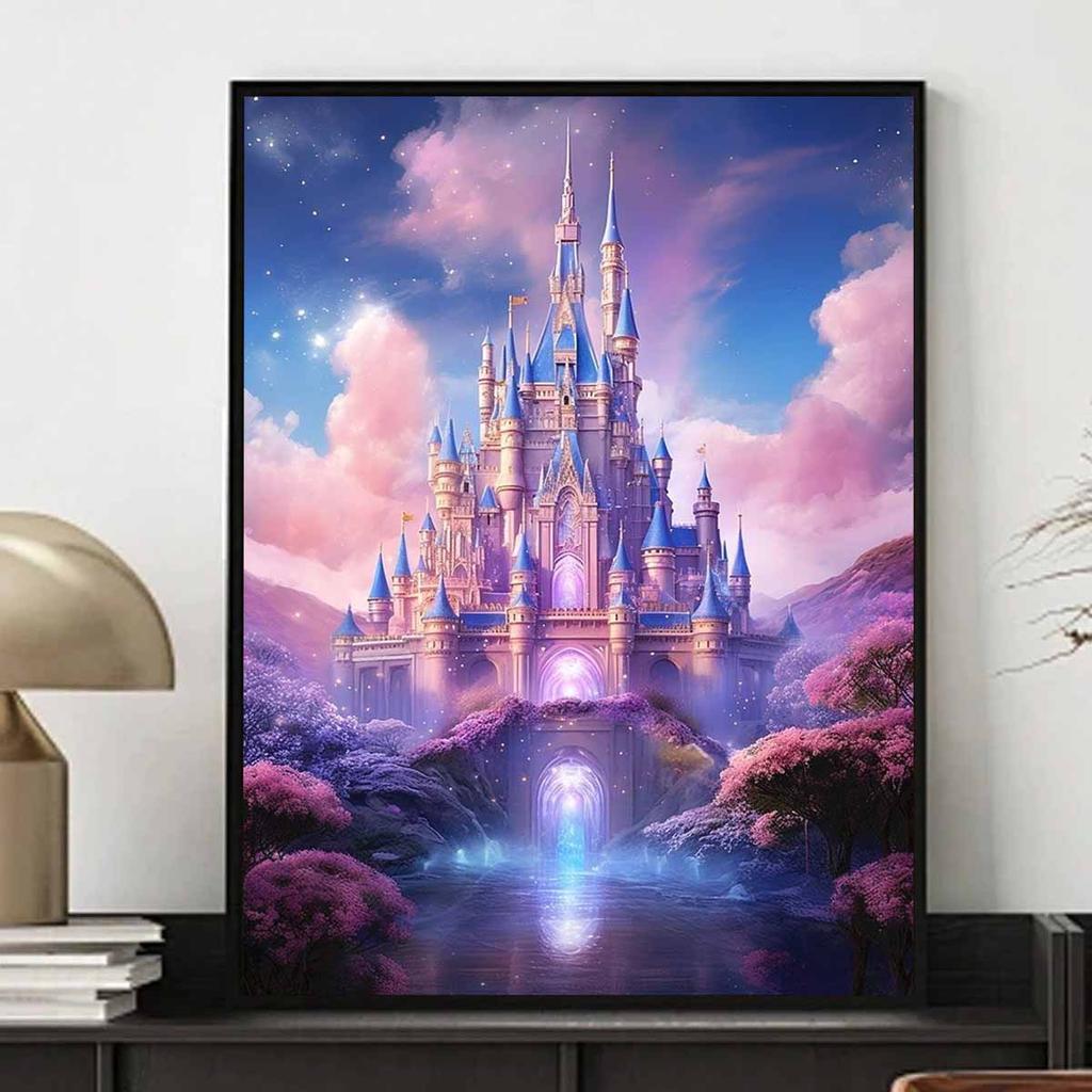 DIY Diamond Painting Wonderland Castle Cross Stitch Kit Mosaic Art Diamond Painting Full Circle Diamond Home Decoration