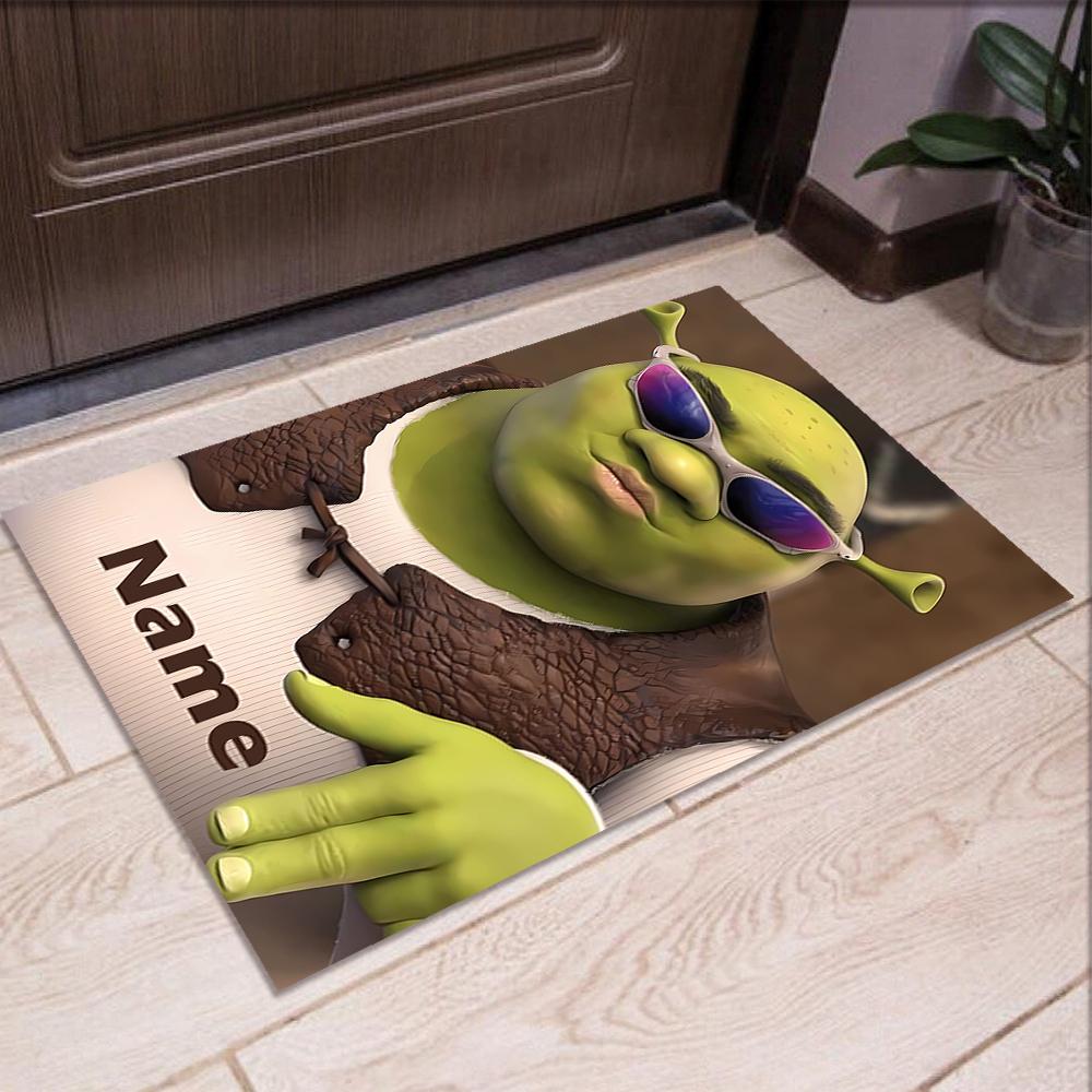 Benutzerdefinierter Name Shrek Bedruckter Teppich, Teppich für Bürostuhl Wohnzimmer Schlafzimmer Küche Raumdekoration Geschenke.