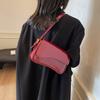 Large capacity leisure senior sense of shape soft durable fashion exquisite new light luxury commuting slanting cross shoulder handbag
