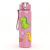 1PC Colorful Dinosaur Kid Cartoon Pattern 750ml Color Plastic Sports Water Bottle Leakproof Flip Straw Lid Suitable for Sports Office Home Use