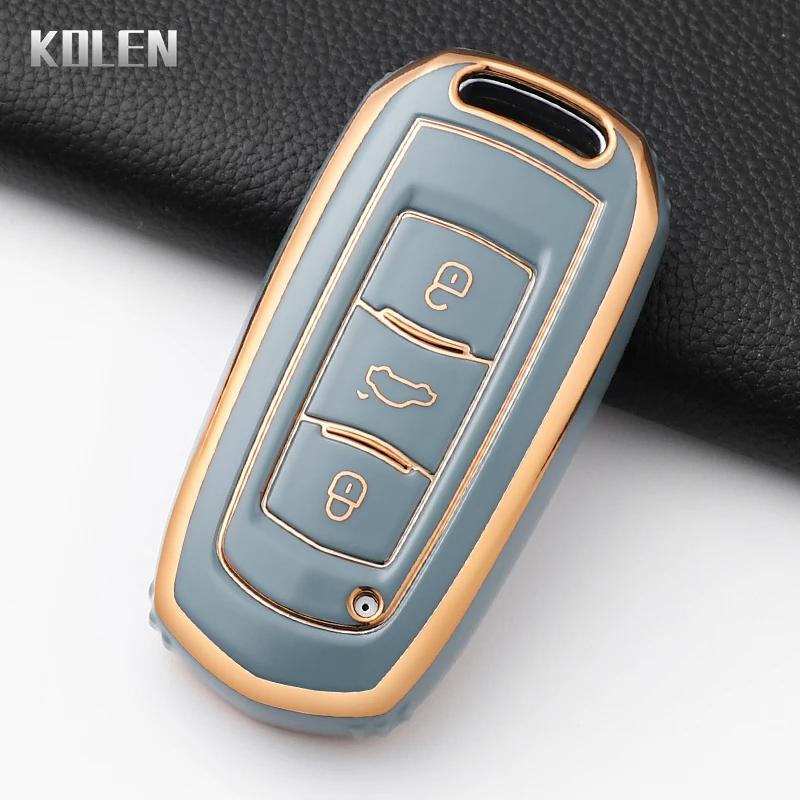 Fashion Tpu Car Key Case Cover For Geely Emgrand 7 Gx3 Atlas Gs Nl3 Gili Emgrand 7 Ex7 Gt Gc9 Protected Shell Fob Accessories