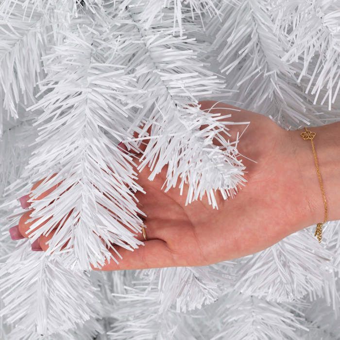 Sapin de Noël artificiel - SPRINGOS - Blanc - 120 cm - Compact - Durable - Décoratif