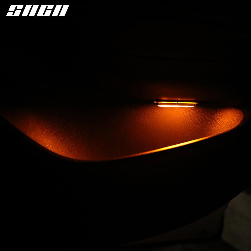 4 STÜCKE Atmosphäre Licht Auto Innen Tür Schüssel Griff Armlehne Licht Auto Umgebungslicht Für VW Volkswagen Passat Polo