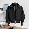 Ανδρικό casual δερμάτινο μπουφάν streetwear αμερικανικού στυλ με όρθιο γιακά, μοντέρνο ανδρικό μπουφάν bomber μοτοσικλετιστή