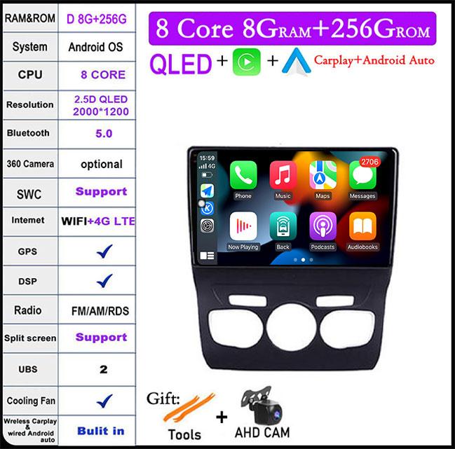 10.1'' Android 14 For Citroen C4 C4L DS4 2013 - 2016 Car Acesssories Navigation GPS Car Radio Multimedia Video Player 4G LTE