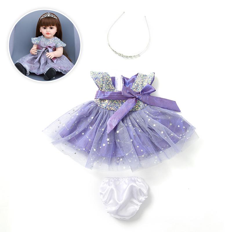 22-inch Reborn Baby Doll Clothes – 55cm Autumn/Winter Dress-Up Outfit for Girls Suitable for 55cm doll