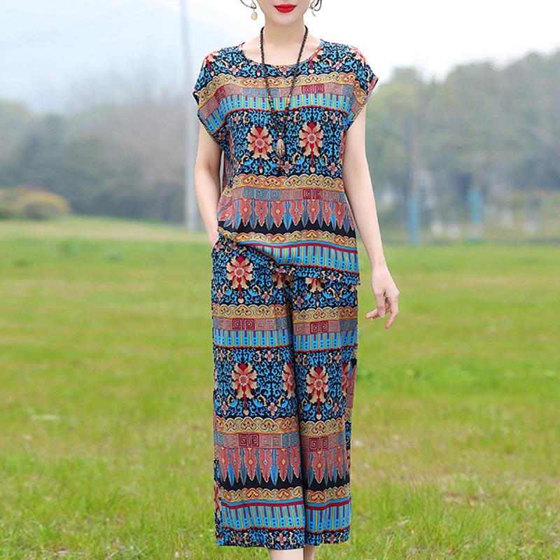 

Элегантные женские комплекты, летние повседневные свободные комплекты из двух предметов больших размеров для женщин XL