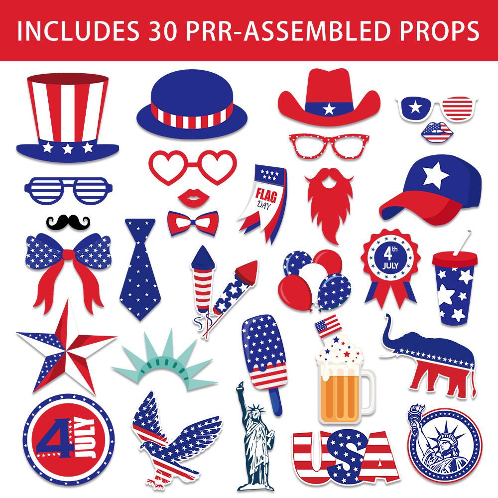 Day Theme Independence Star Pattern Creativity Party Decor Paper Props Photo