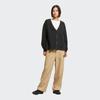 Adidas Originals Mc Snap Pant Solid Color Logo Drawstring Straight Leg Sports Pants Women Pants Khaki IC6587