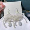 Boucles d'Oreilles Perles Artificielles Perles Boucles d'Oreilles Femme Accessoires Fait Main Clous d'Oreille Perle Exagérés Boucles d'Oreilles Pendantes Perle Vacances