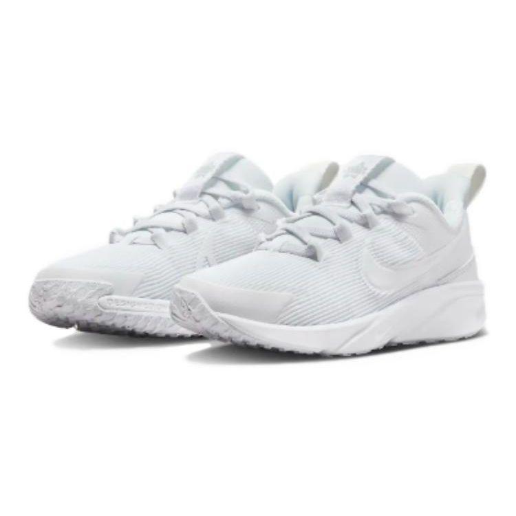 Nike Star Runner 4 PS Triple White Kids Sneakers Pure-Platinum DX7614-100
