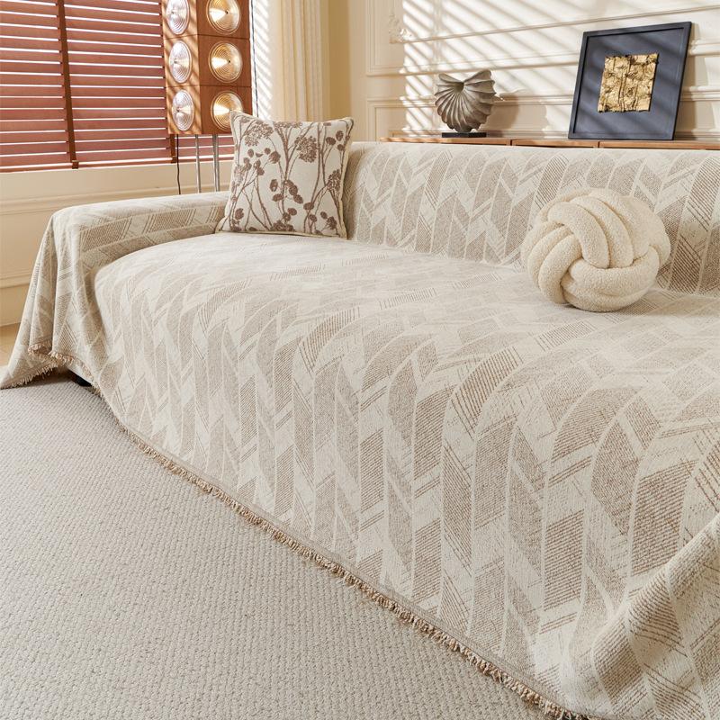 Modern Minimalist Sofa Cover Fabric High Grammage Chenille Four Seasons Universal Sofa Towel Anti Cat Scratch Soft Blanket