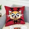 Aggretsuko Pillow Case Double-Sided Printing Cushion Cover 45x45 Decorative Cushions Sofa Home Decor Soft Pillowcase