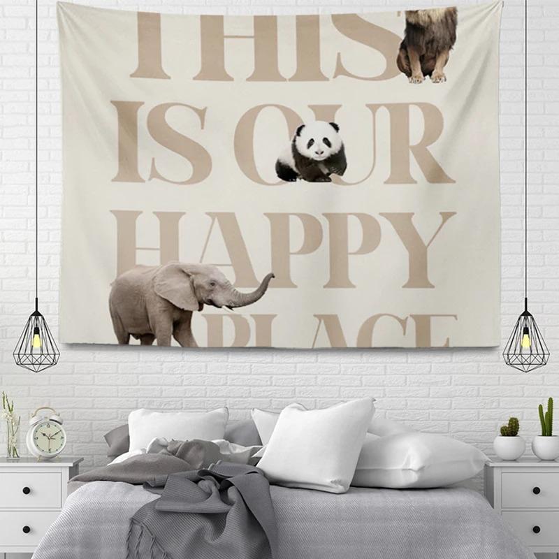 Nordic Plant Pattern Tapestry Aesthetic Home Room Decoration Bohemian Hanging Large Cloth Autumn Simple Bedroom Carpet