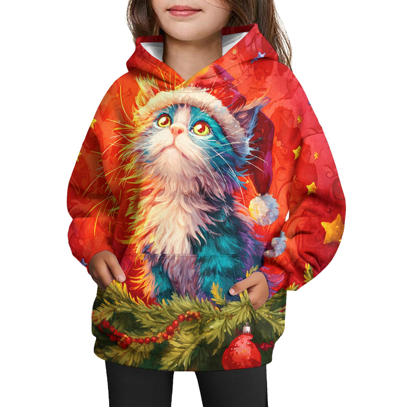 

Дівчачий худі тай-дай - Пуловер з принтом 160 червоний