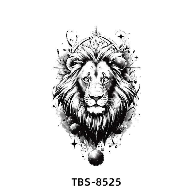 Realistiska Djurtotem Tatuering Klistermärken: Drake, Fenix, Tiger, Varg