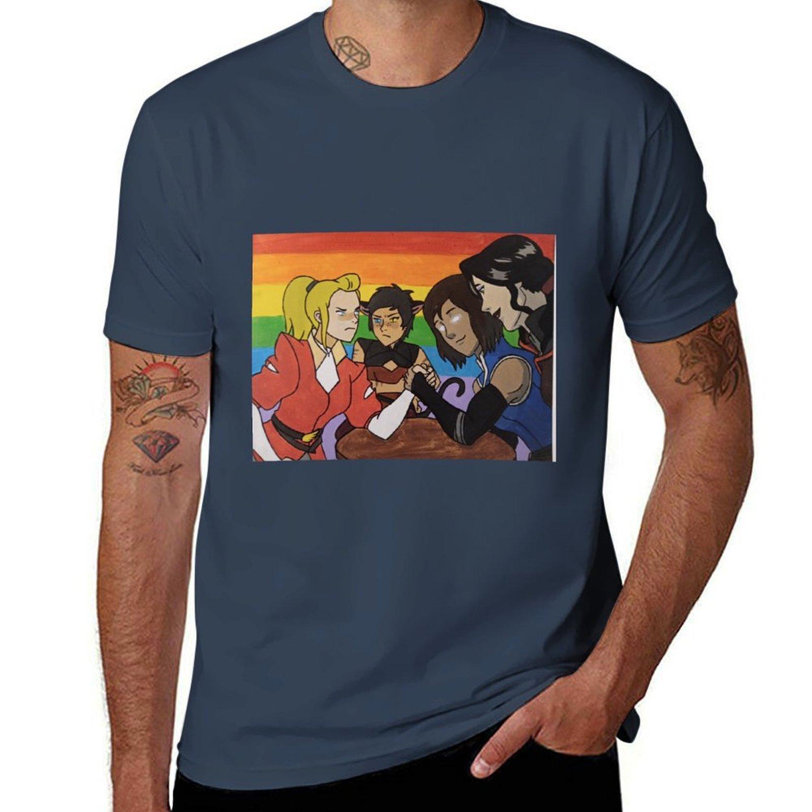 Shera Vs Korra Tshirt No Iron Casual Short Sleeve Top S
