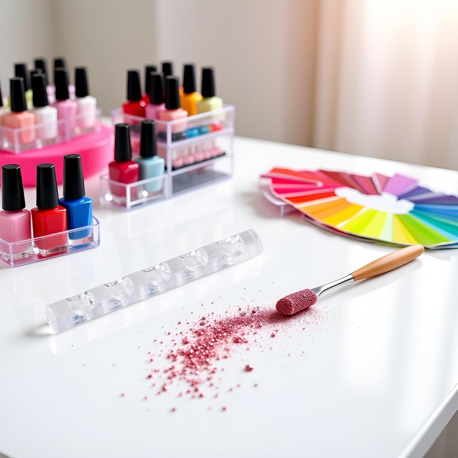 2 шт. Хрустальный держатель для ручек-кистей, Акриловая подставка для кистей-ручек для рисования нейл-артом, Прозрачная подставка-держатель для кистей-ручек гелевого лака для ногтей, Маникюр