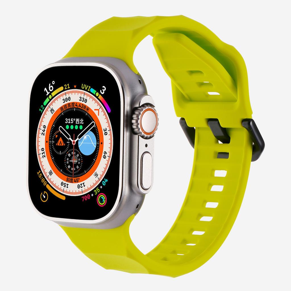 Soft Silicone Band for Apple Watch Ultra 3/2 49mm 46mm 45mm 44mm 42mm 40 41 Mm Sport Wristband iWatch Series 11 10 9 8 7 5 SE 3