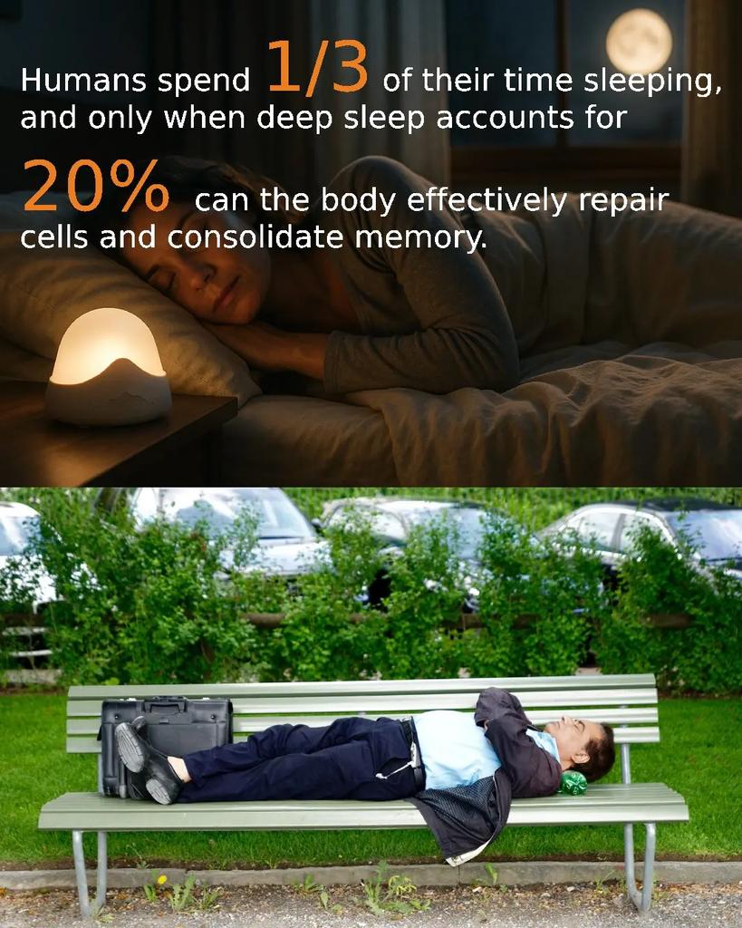 Portable White Noise Sound Machine Baby Sleep Machine LED Light Soothing Sounds Volume Adjustable Rechargeable Battery 800mAh