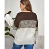 Women CrewNeck Vintage Knit Sweater Graphic Print Patchwork Long Sleeve Chunky Loose Casual Sweater Comfortable Fashion Commute Plus Pullover Sweater