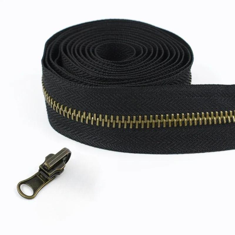 1/2/3/5M Meetee 5# Rollen-Metallreißverschlüsse mit Schiebern Tasche Schuhe Jacke Dekor Verschluss Reißverschluss nach Metern DIY Reparatur Nähzubehör