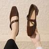 French Retro Temperament Light Mouth Single Shoes Women's 2025 Spring New High-end Skirt Low-heeled Mary Jane Shoes
