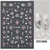 Nail Art Stickers New Chinese Style Butterfly Cat Eye Butterfly Beads Adhesive Nail Stickers