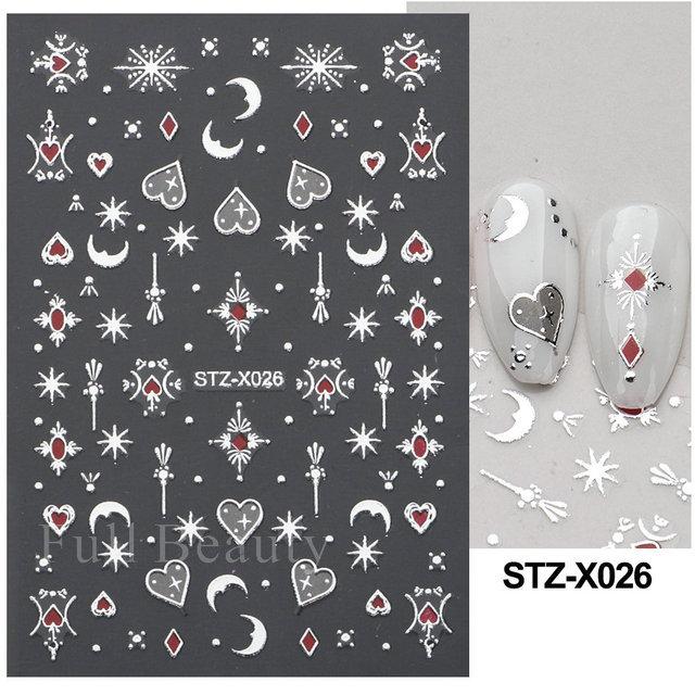 Nail Art Stickers New Chinese Style Butterfly Cat Eye Butterfly Beads Adhesive Nail Stickers