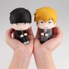 10cm Anime Figures Mob Psycho 100 Gk Reigen Arataka Q Edition Kawaii Sitting Palm Model Doll Ornaments Collectible Toys Gift