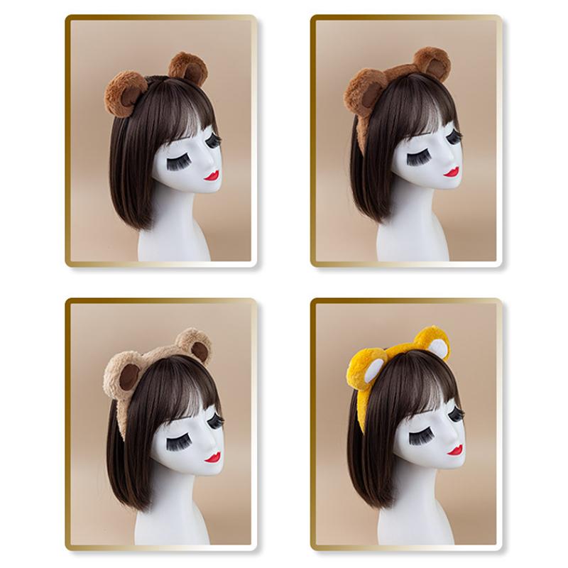 Bärenohren-Stirnband für Damen Mädchen Niedliches Bären-Haarband Halloween Weihnachten Kostüm Cosplay Kopfschmuck Cartoon Haar-Accessoires
