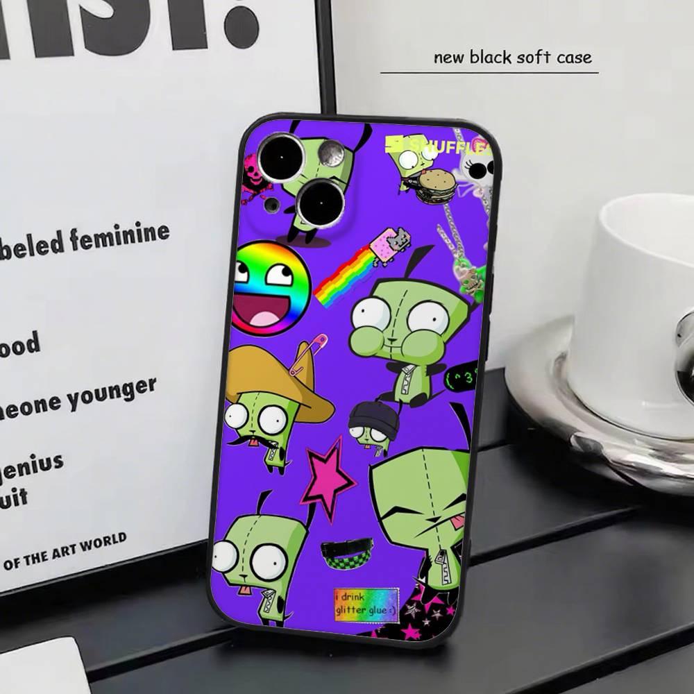 i-Invader Zim cartoon For Iphone 17 Air 16 Pro Max 15 14 13 Full Cover Anti-Shock MagSafe Cover