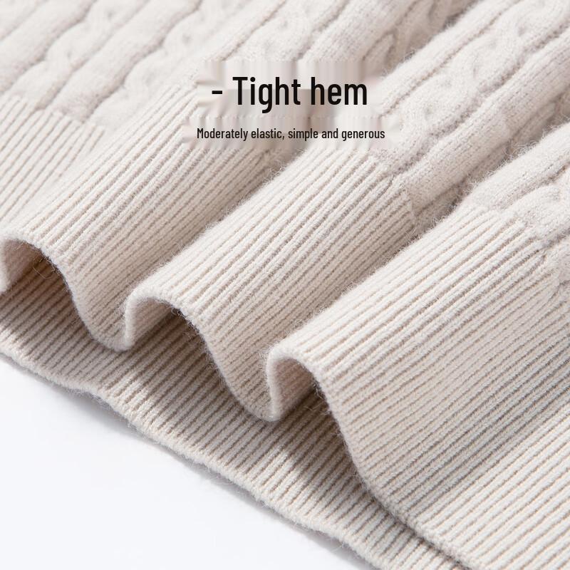 Hodo Men's Heavyweight Warm Wool Blend Mock Neck Pullover