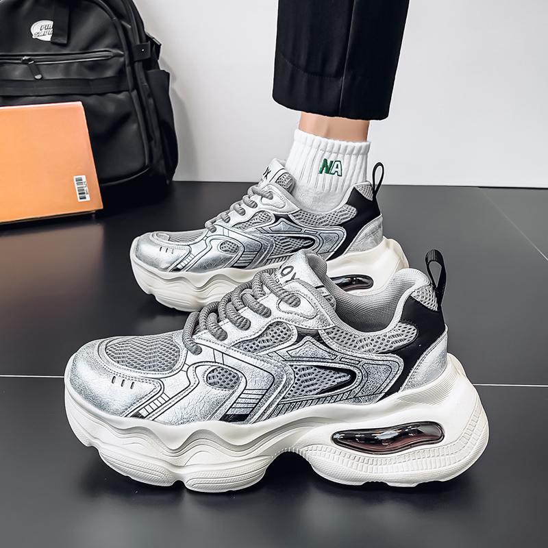 New Fashion Men 's Four Seasons Comfortable Thick Sole Shoes Students Boys GirlsTrending Soft Sole Breathable Casual Running Sneakers