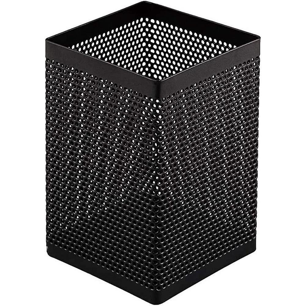 Mesh Pen Holder Metal Pencil Holder, Black Square 1 Pack