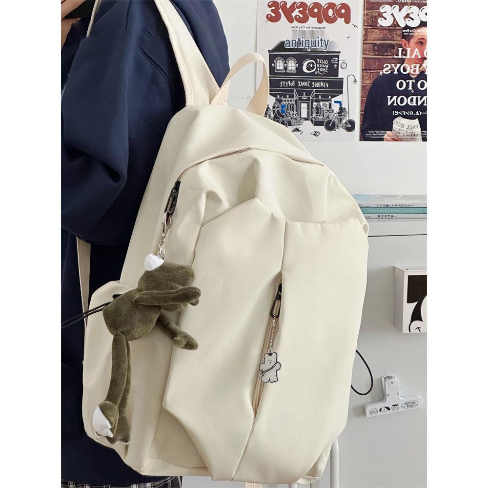 Black Large Capacity Backpack for Students - Unisex, Double Shoulder Straps, Ideal for College and Travel