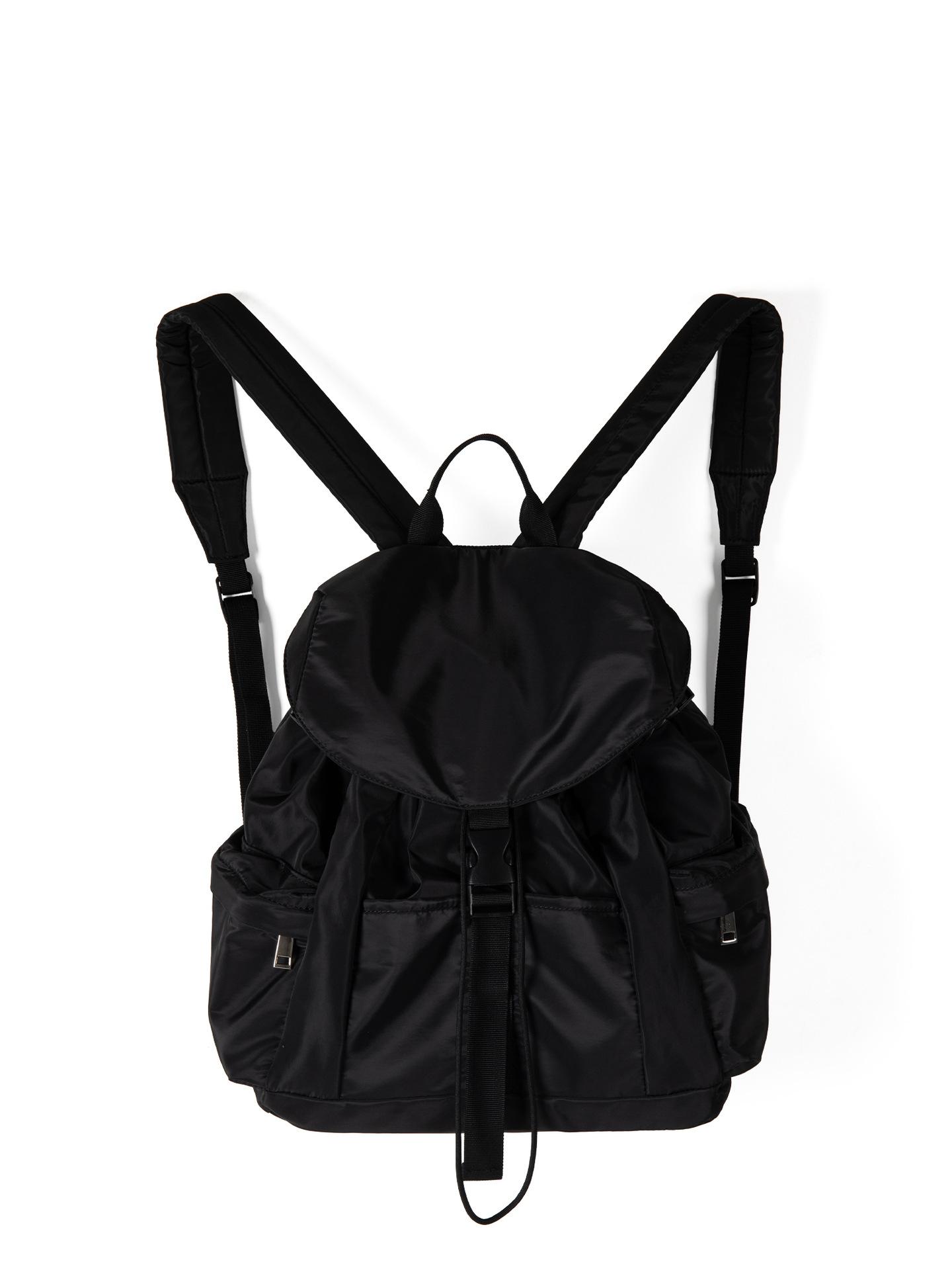 

Korean Style Nylon Backpack for Women Large Capacity Lightweight Multi-Pocket Backpack Casual Daypack Versatile College Bookbag 38-30-13.5CM чёрный