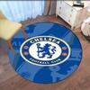 Chelsea Football Club Trykt Rund Tæppe Stol Tæppe Område Tæppe Entré Dørmåtter, til Kontorstol Stue Soveværelse Køkkenrum.
