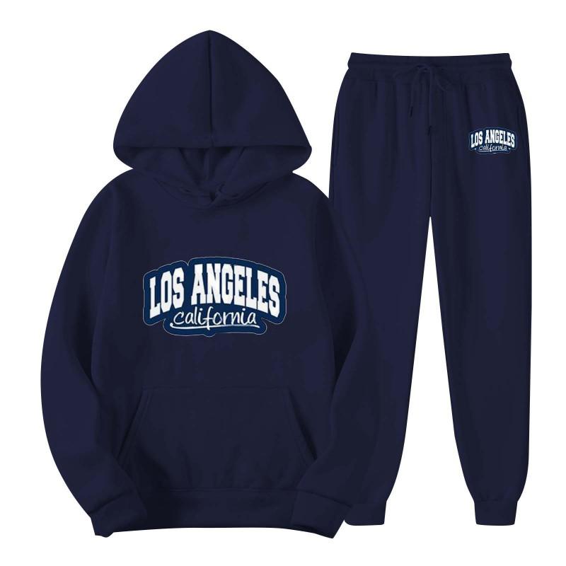 Men Women Hoodie Sweatshirt Set Winter Sport Jogging Tracksuit Fashion Print Casual