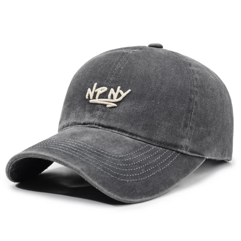 Unisexová baseballová čepice v korejském stylu s výšivkou, klobouk proti slunci