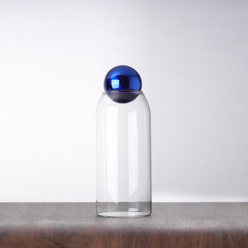 Modern Glass Coffee Bean and Tea Storage Jar with Cork Stopper