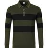 Autumn Men's New Long-sleeved Striped Lapel Casual T-shirt POLO Shirt