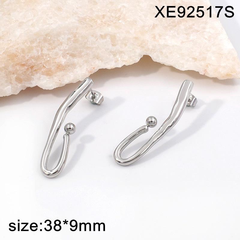 2026 Trendy Titanium Steel Geometric Stud Earrings for Women - Gold & Silver, Stylish Luxury Jewelry