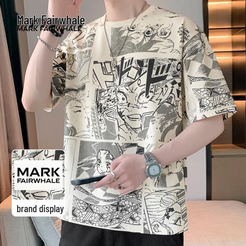 MARK FAIRWHALE Men s Ice Silk Antibacterial Short Sleeve T-shirt 4XL