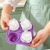 Food Grade Silicone Ice Mold with Tulips Design 4 Cavity Ice Cubes Tray Multipurpose Chocolate Dessert Crafting Mould