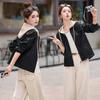 Women's Retro Sheepskin Leather Hooded Short Jacket - Autumn/Winter 2025