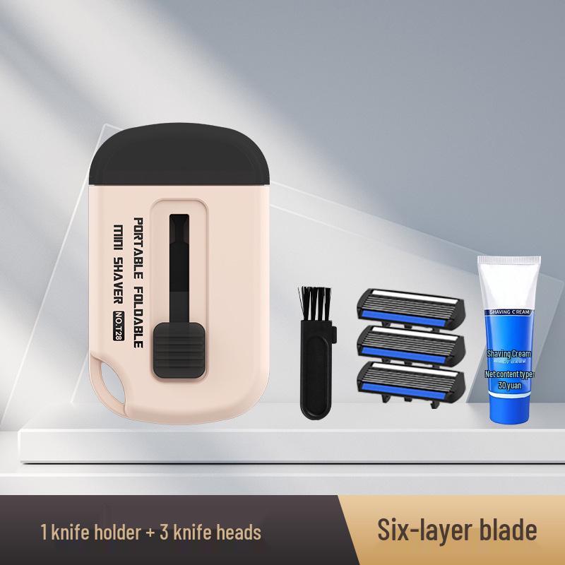 Razor Manual 5-Blade Retractable Portable Shaver for Men and Women's Hair Removal