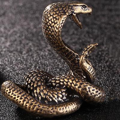 Bakır Pirinç Mini Yılan Antik Bronz Dekor Figürleri İç Dekorasyon Masaüstü Süsü Saf Bakır Minyatür Heykeli