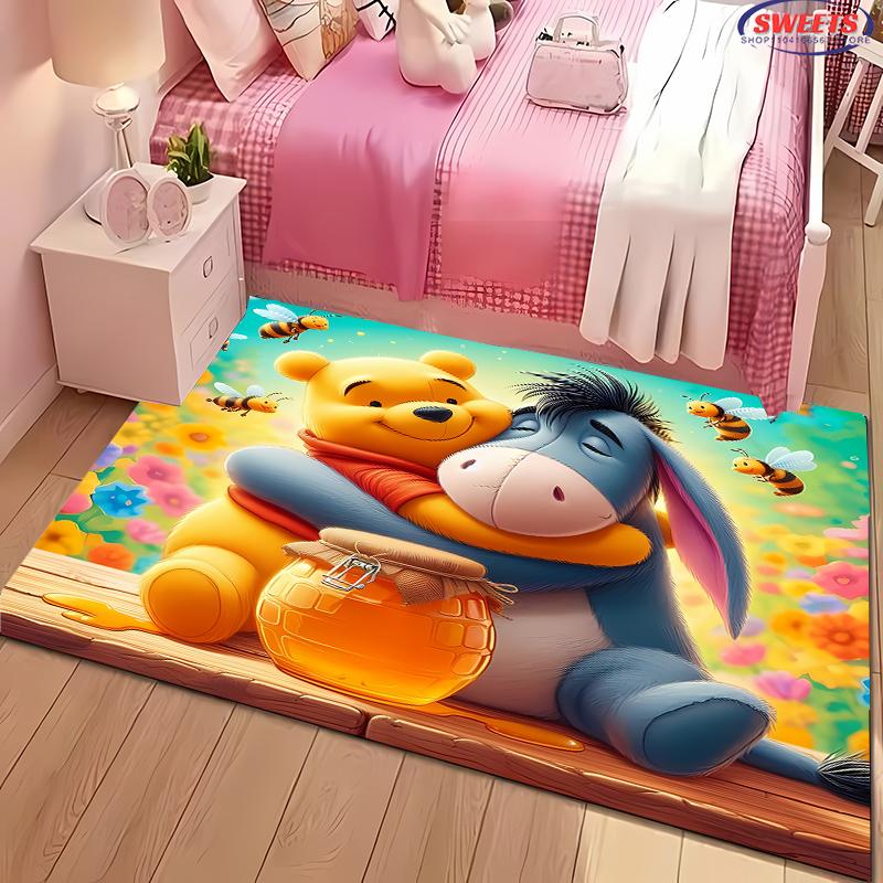 Neue Regale! Klassischer Disney Winnie Puuh Teppich, Wohnzimmer Schlafzimmer Kinderzimmer Wahl, Rutschfeste Maschinenwaschbare Matte