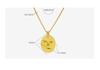 Creative Smiley Face Portrait Pendant Necklace - Gold Plated Titanium Steel Clavicle Chain, European & American Style